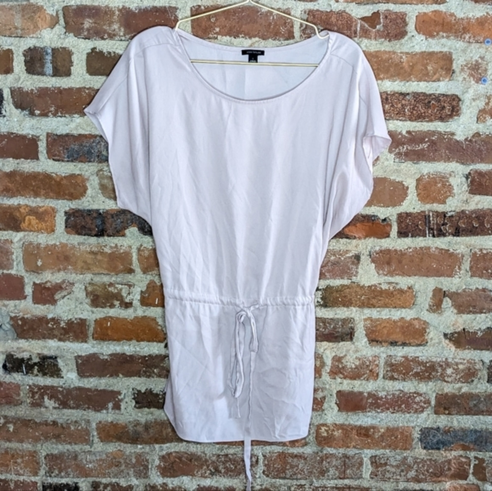 Ann Taylor Large Pink-ish Nude Tunic w/ Cinch‎ Waist Tie